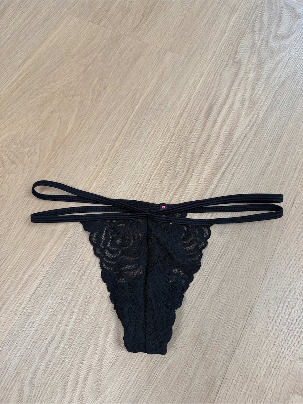 PINK Victoria’s Secret Strappy Lace Thong Panty